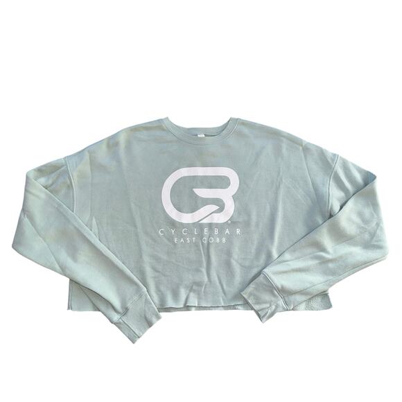 Cyclebar cycle bar athleisure cropped long sleeve super soft top sweatshirt EUC - Picture 1 of 2